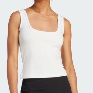 MWT! ADIDAS ORIGINALS Premium Essentials Cropped Tank Top in White Size XSmall